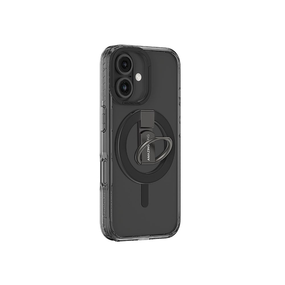 Apple iPhone 16 Kılıf M-safe Şarj Özellikli Yüzük Standlı Amazingthing Titan Pro Serisi Kapak
