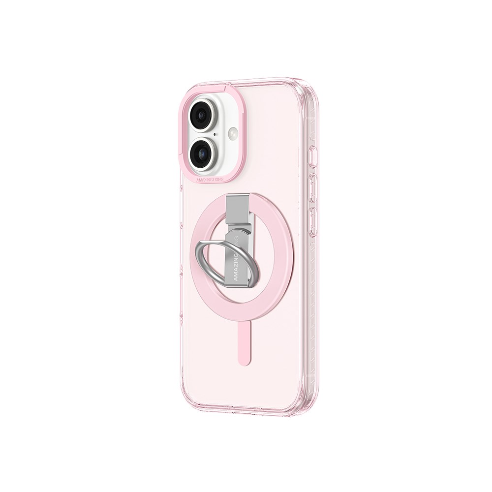 Apple iPhone 16 Kılıf M-safe Şarj Özellikli Yüzük Standlı Amazingthing Titan Pro Serisi Kapak