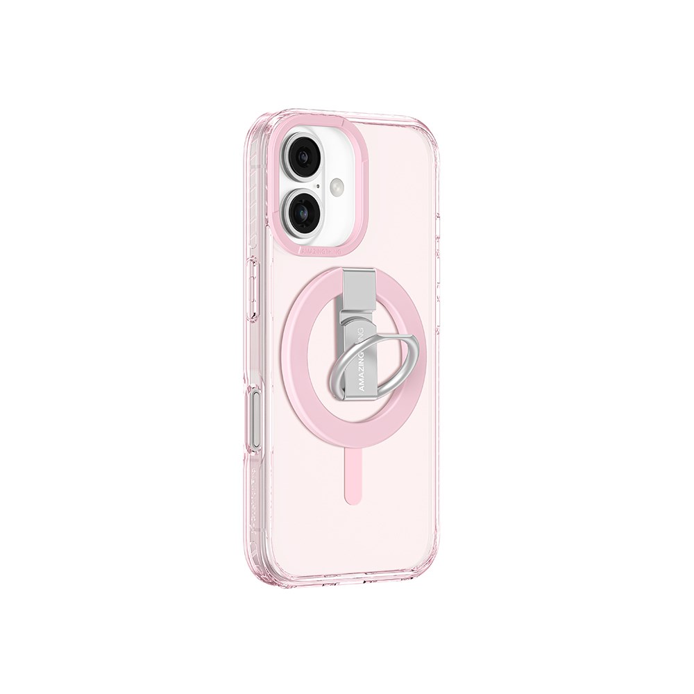 Apple iPhone 16 Kılıf M-safe Şarj Özellikli Yüzük Standlı Amazingthing Titan Pro Serisi Kapak