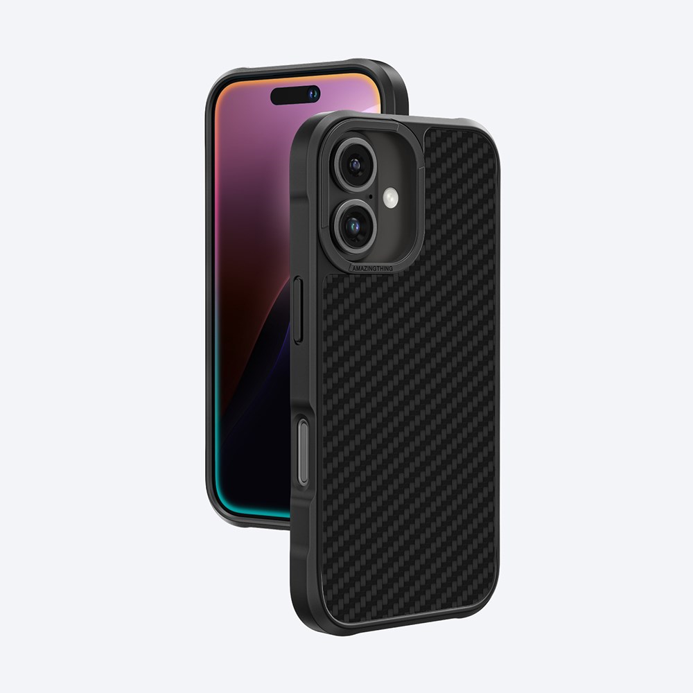 Apple iPhone 16 Kılıf M-safe Şarj Özellikli 1500D Aramid Fiber Amazingthing Titan Max Serisi Kapak