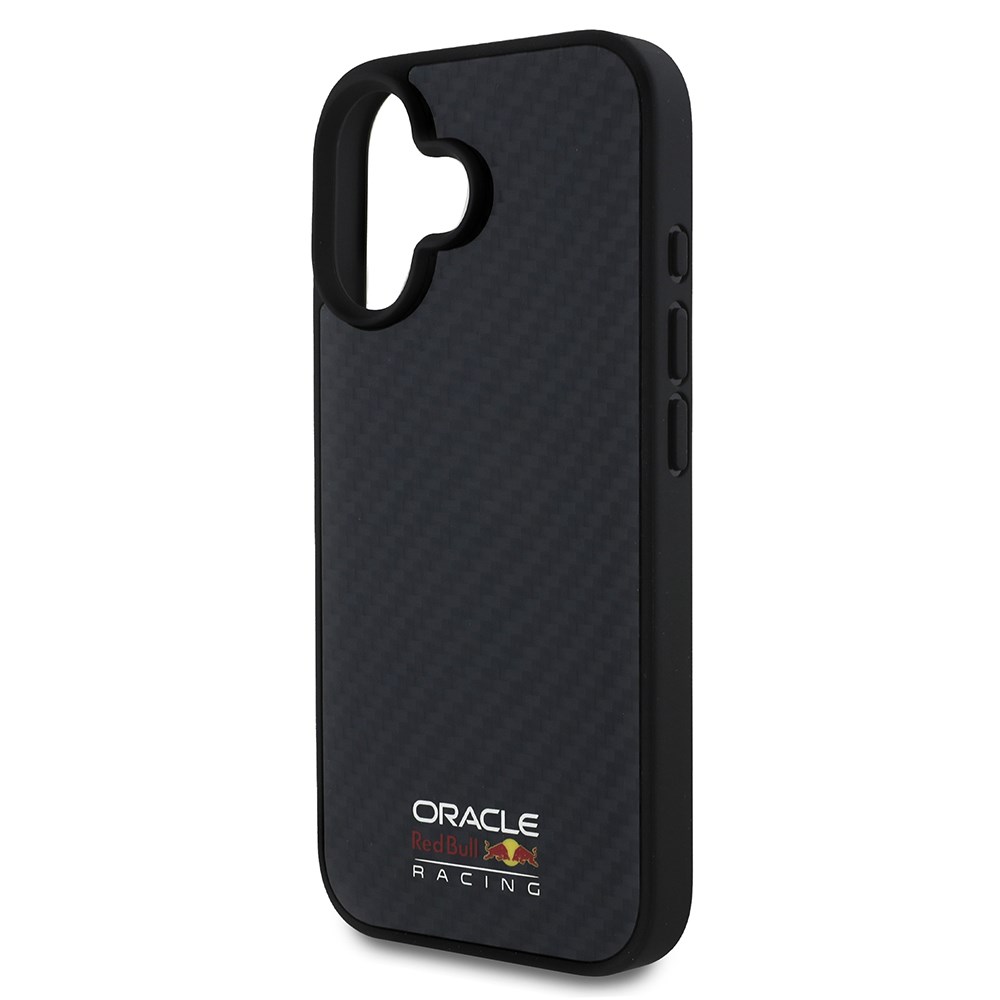 Apple iPhone 16 Kılıf Redbull Orjinal Lisanslı M-safe Şarj Özellikli Karbon Fiber Tasarımlı Parlayan Logolu Kapak
