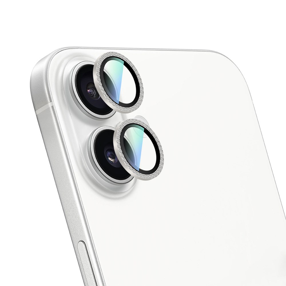 Apple iPhone 16 Plus CaseWorld Alloy Sparkling Diamond Serisi Taşlı Lens Koruyucu