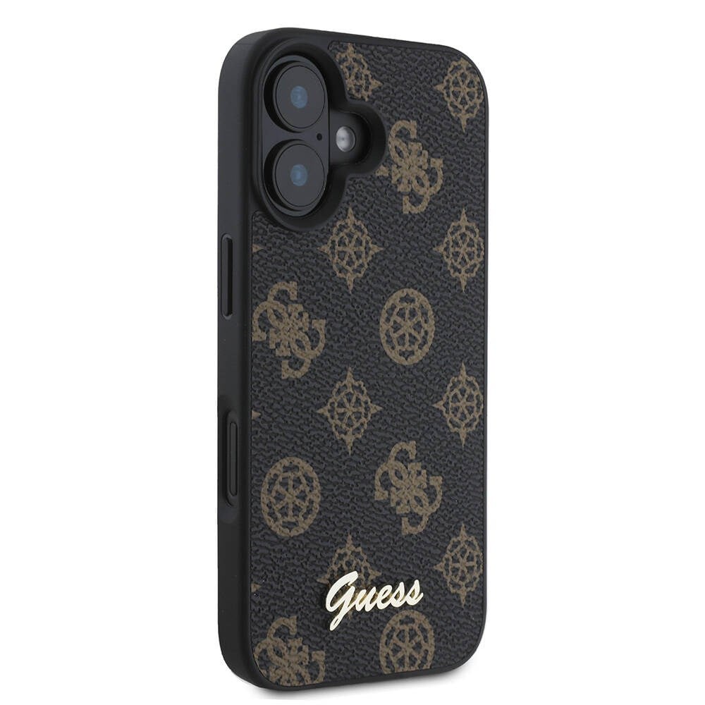 Apple iPhone 16 Plus Kılıf Guess Orjinal Lisanslı M-safe Şarj Özellikli Yazı Logolu Peony Kapak