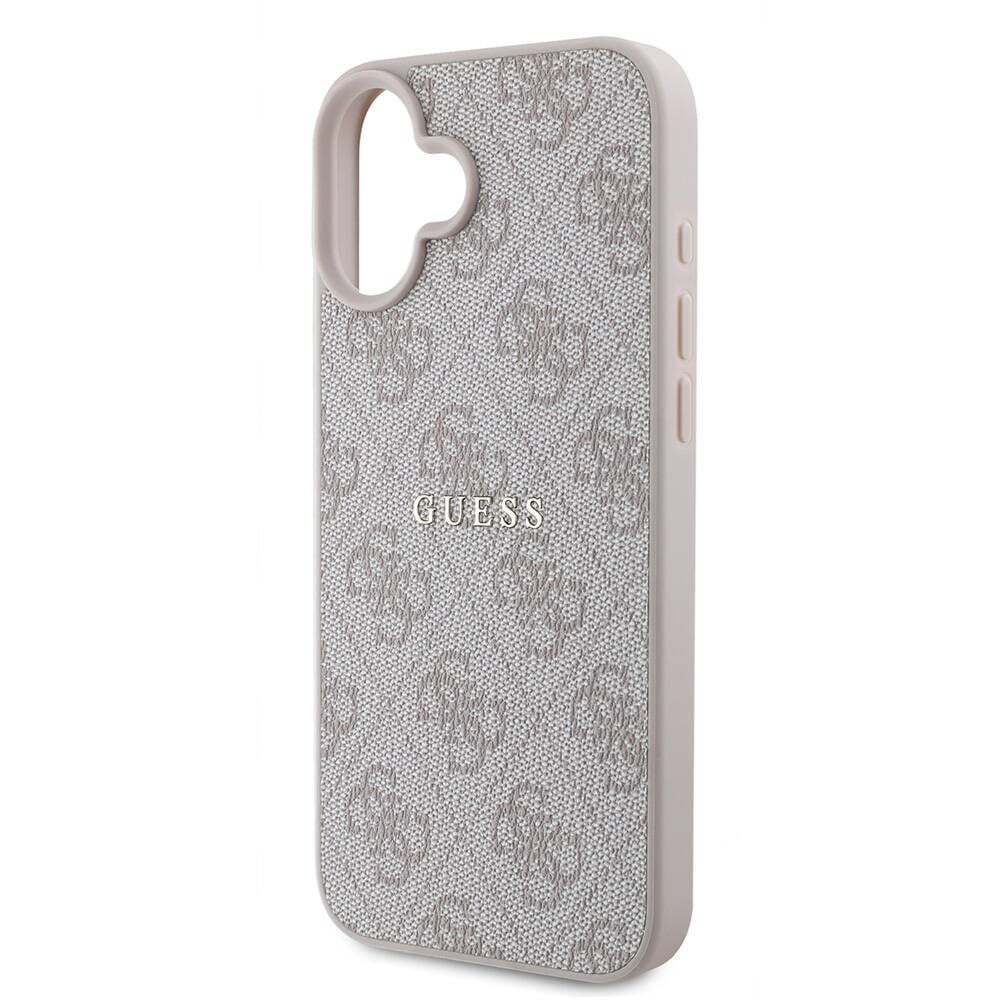 Apple iPhone 16 Plus Kılıf Guess Orjinal Lisanslı M-safe Şarj Özellikli 4G Desenli Yazı Logolu Kapak