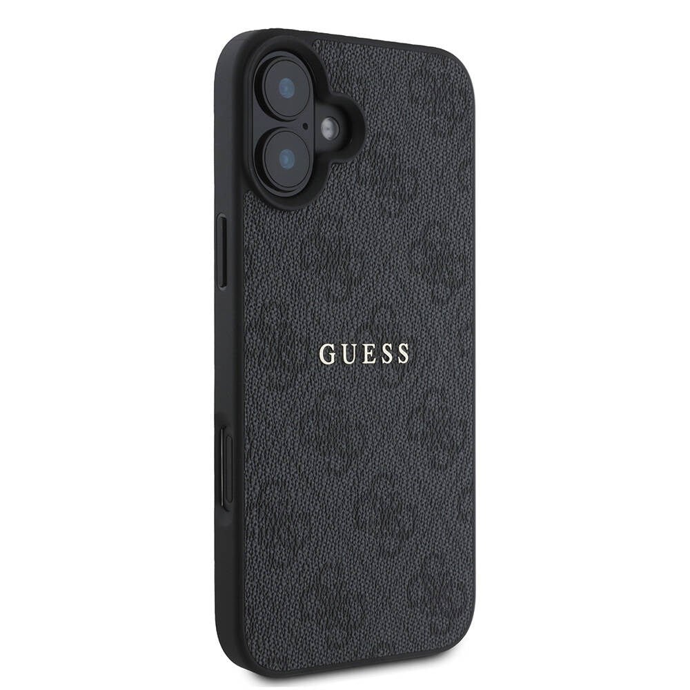 Apple iPhone 16 Plus Kılıf Guess Orjinal Lisanslı M-safe Şarj Özellikli 4G Desenli Yazı Logolu Kapak