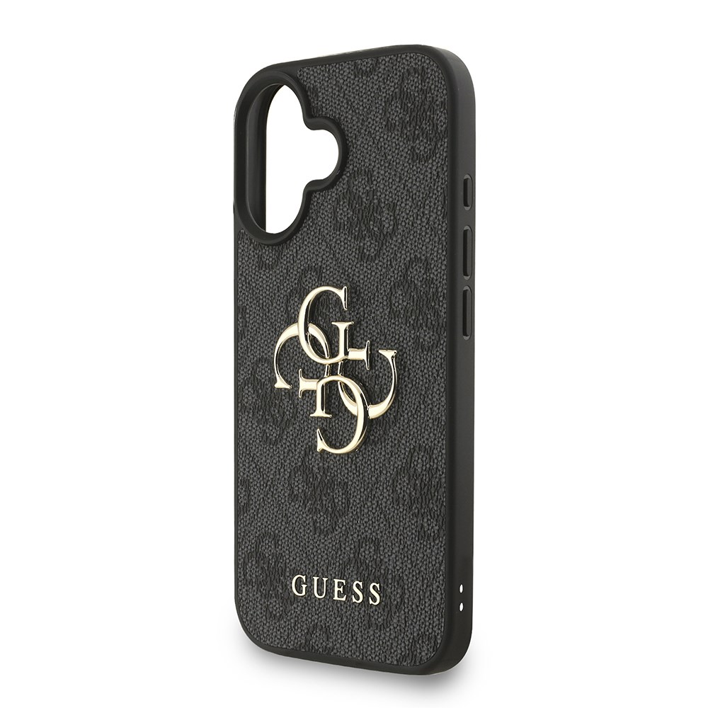 Apple iPhone 16 Plus Kılıf Guess Orjinal Lisanslı PU Deri Bilek Askı İpli Metal Büyük 4G ve Yazı Logolu Kapak