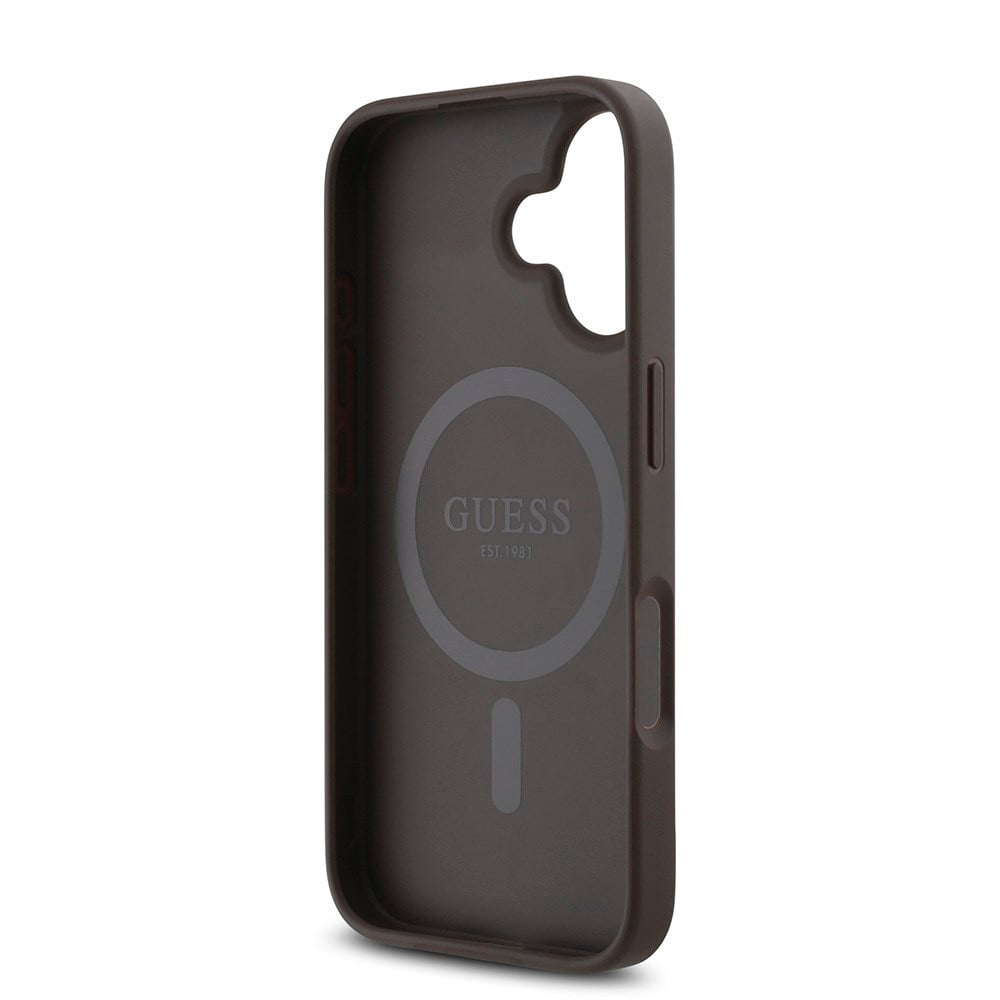 Apple iPhone 16 Plus Kılıf Guess Orjinal Lisanslı M-safe Şarj Özellikli Small 4G Classic Kapak