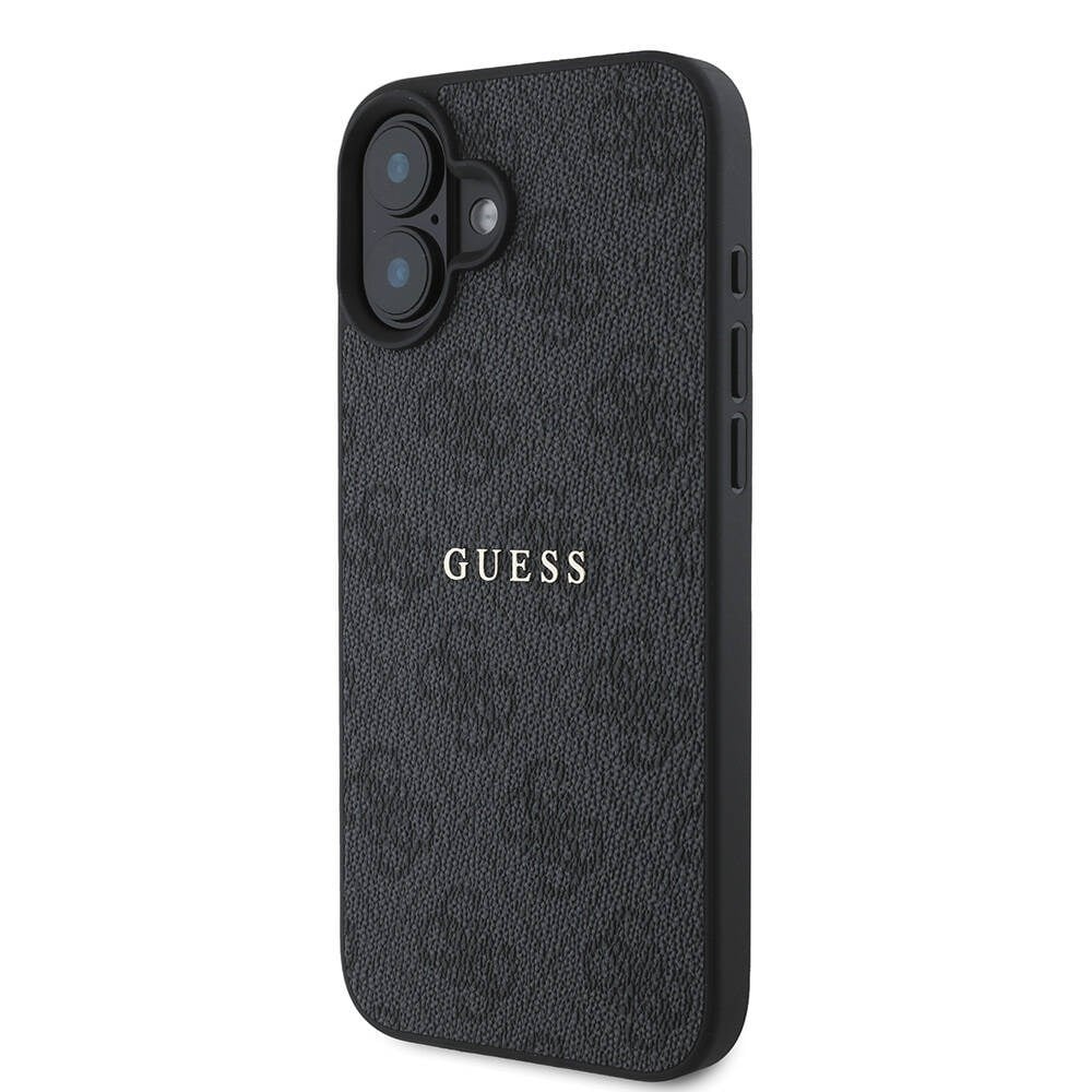 Apple iPhone 16 Plus Kılıf Guess Orjinal Lisanslı M-safe Şarj Özellikli 4G Desenli Yazı Logolu Kapak