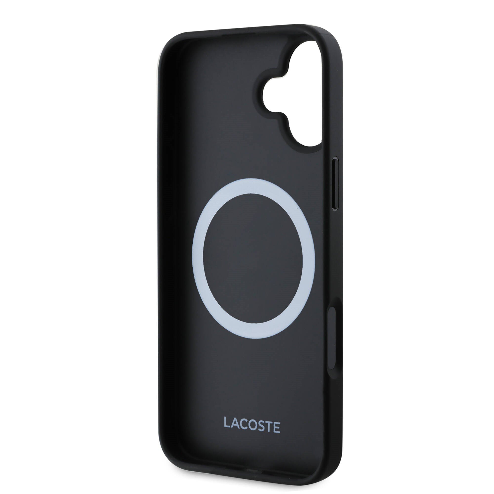 Apple iPhone 16 Plus Kılıf Lacoste Orjinal Lisanslı M-safe Şarj Özellikli Mono Vintage Logo Kapak