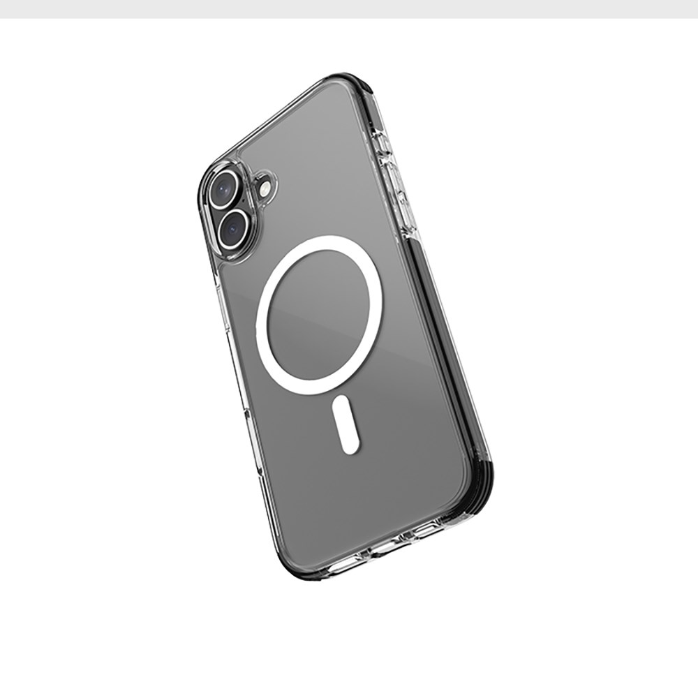 Apple iPhone 16 Plus Kılıf M-safe Şarj Özellikli Airbag Tasarımlı Raptic Clear Serisi Şeffaf Kapak
