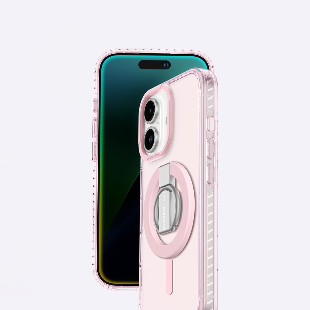 Apple iPhone 16 Plus Kılıf M-safe Şarj Özellikli Yüzük Standlı Amazingthing Titan Pro Serisi Kapak