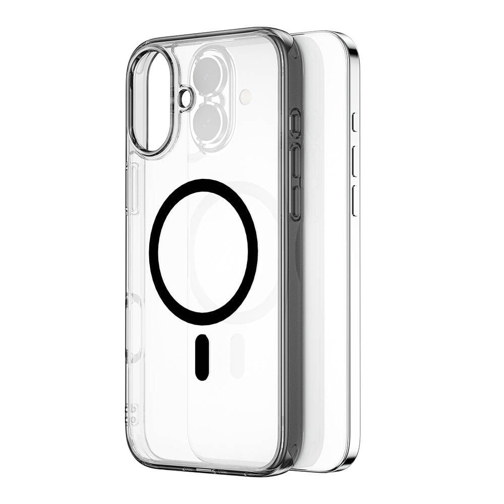 Apple iPhone 16 Plus Kılıf Wiwu MCC-101 iShield Pro Serisi M-safe Şarj Özellikli Crystal Sert PC Kapak