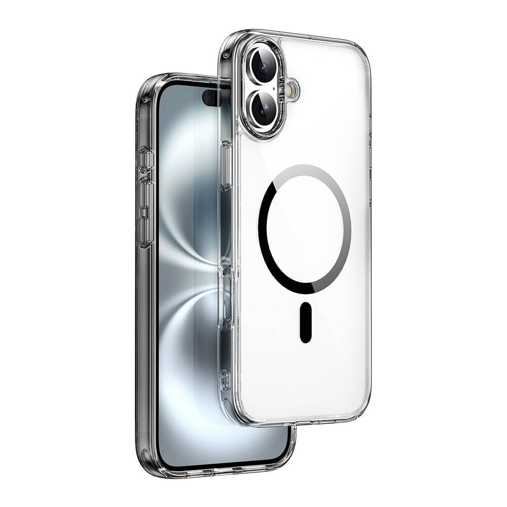 Apple iPhone 16 Plus Kılıf Wiwu MCC-101 iShield Pro Serisi M-safe Şarj Özellikli Crystal Sert PC Kapak