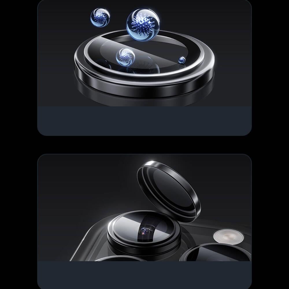 Apple iPhone 16 Pro Benks Parlama Önleyici Glass Warrior Metal Kamera Lens Koruyucu
