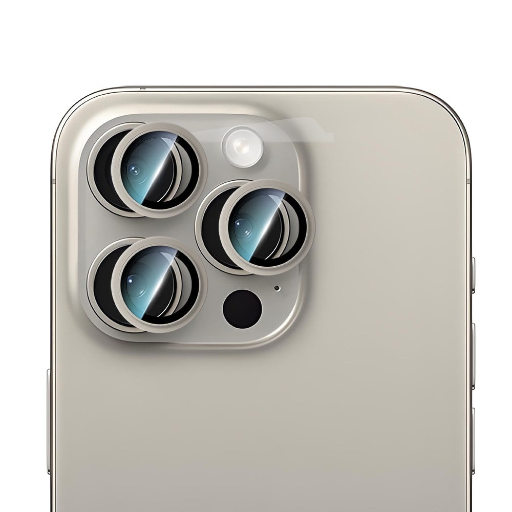 Apple iPhone 16 Pro CaseWorld Alloy Serisi Oleofobik Anti Reflective Kamera Lens Koruyucu