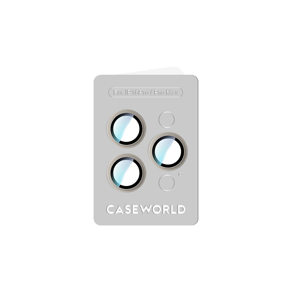 Apple iPhone 16 Pro CaseWorld Alloy Serisi Oleofobik Anti Reflective Kamera Lens Koruyucu