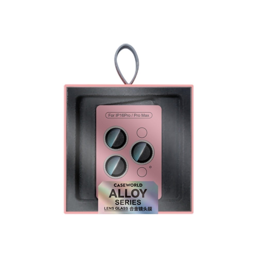 Apple iPhone 16 Pro CaseWorld Alloy Sparkling Diamond Serisi Taşlı Lens Koruyucu