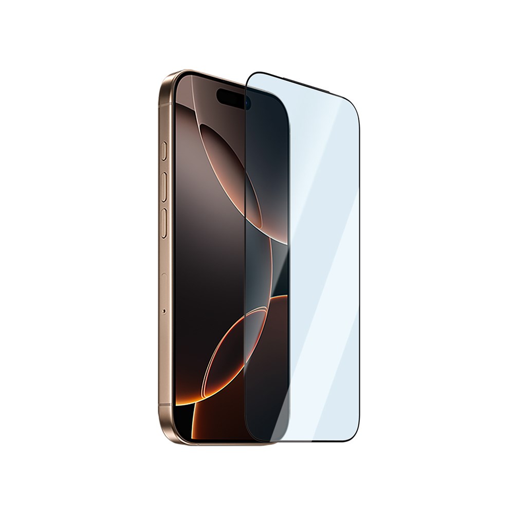 Apple iPhone 16 Pro CaseWorld Applicator Serisi 2.5D Eyesafe Mavi Işık Teknolojili 0.33mm Temperli Cam Ekran Koruyucu + Uygulama Aparatı