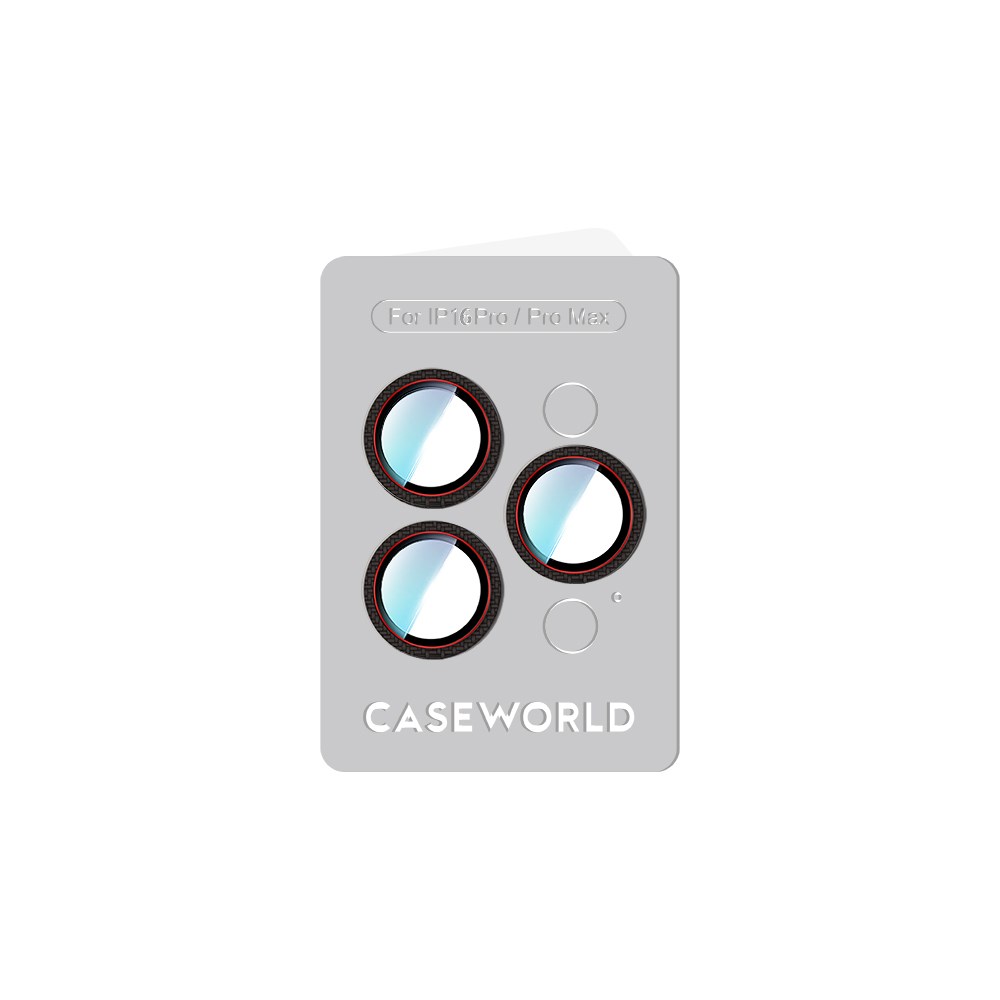 Apple iPhone 16 Pro CaseWorld Karbon Fiber Serisi Anti Reflective Ultra Clear Kamera Lens Koruyucu