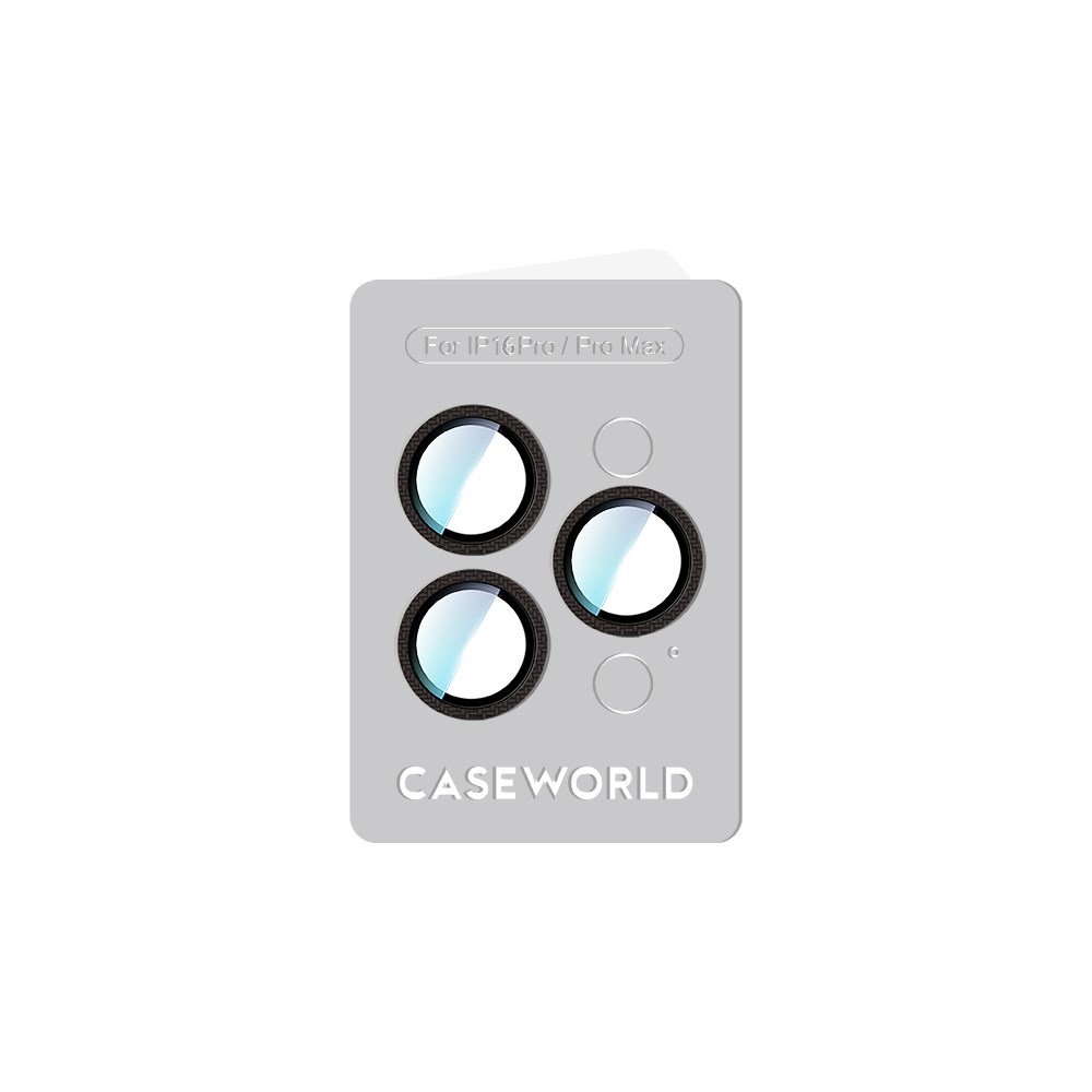 Apple iPhone 16 Pro CaseWorld Karbon Fiber Serisi Anti Reflective Ultra Clear Kamera Lens Koruyucu