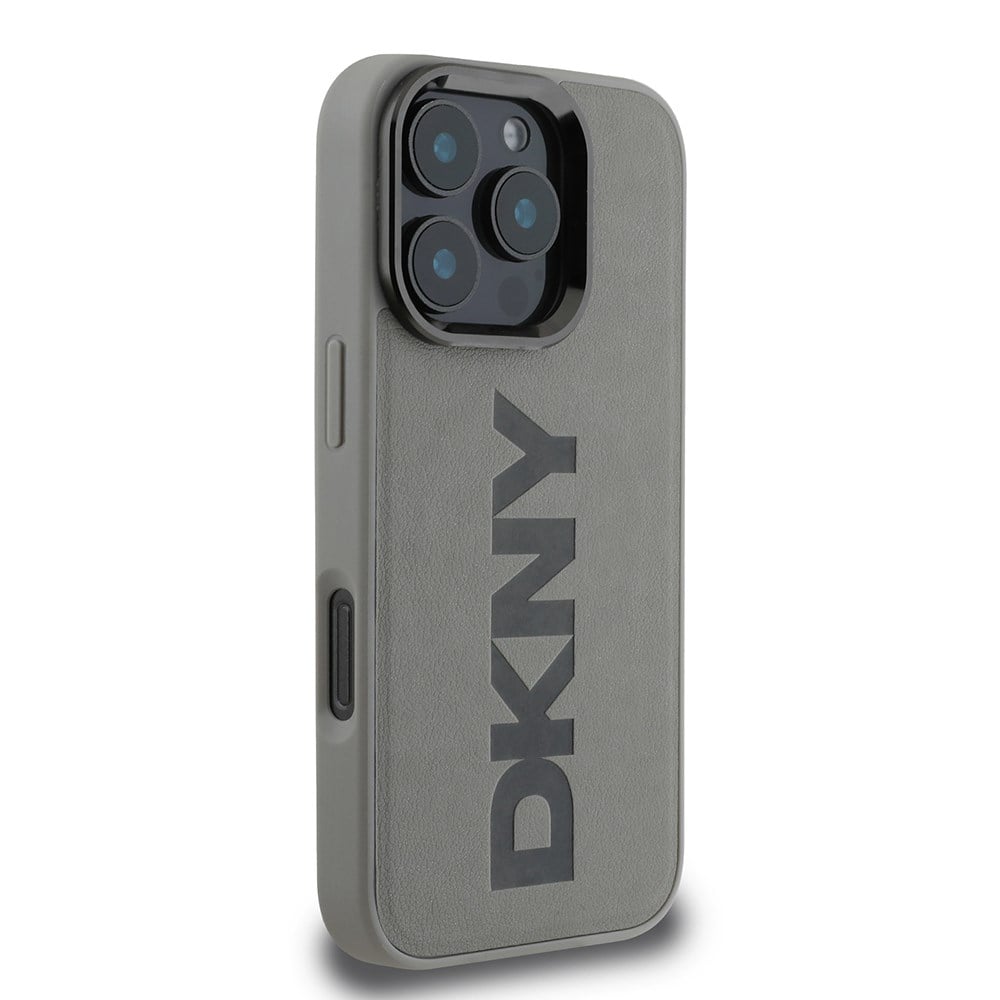 Apple iPhone 16 Pro Kılıf DKNY Orjinal Lisanslı M-safe Şarj Özellikli PU Deri Plain Kapak