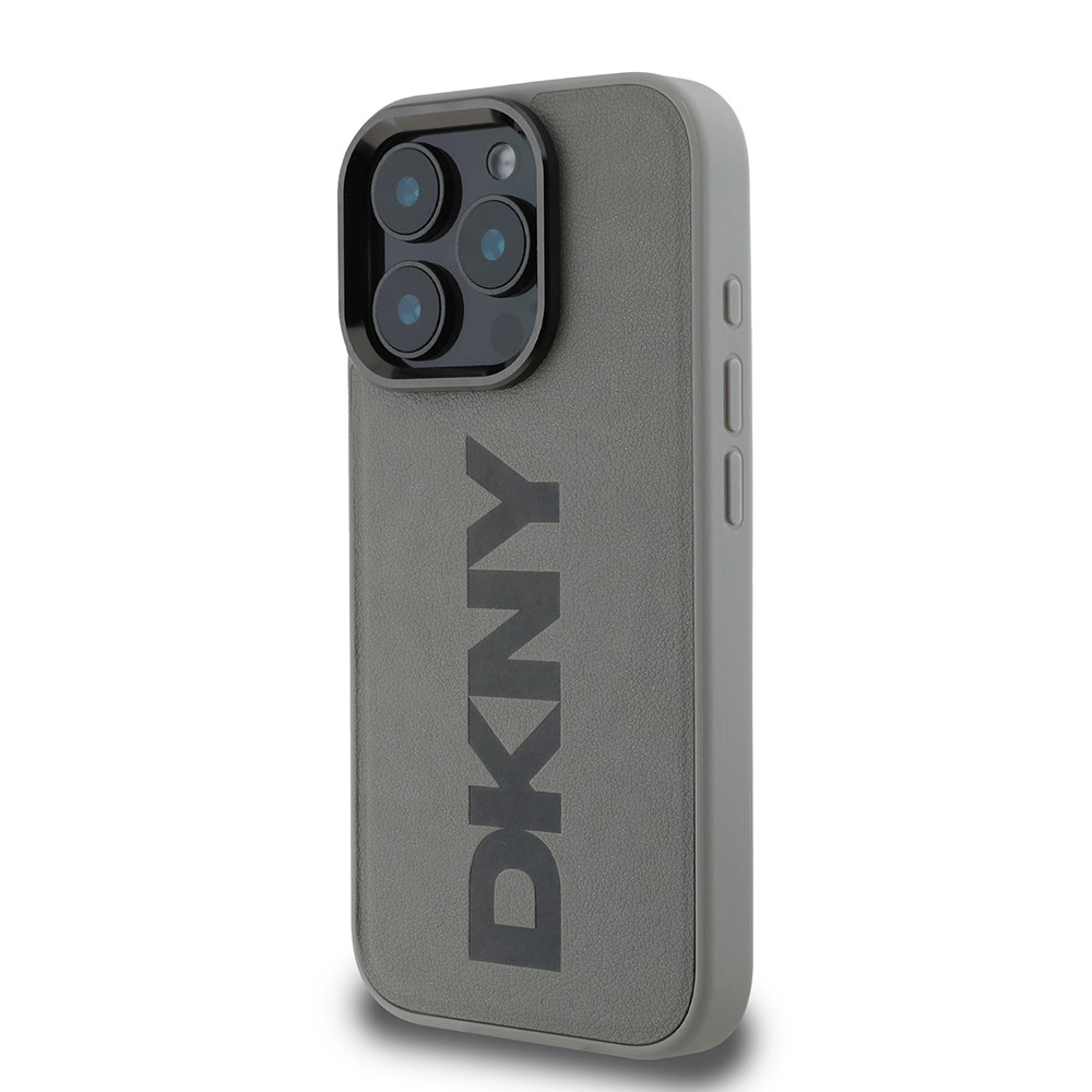 Apple iPhone 16 Pro Kılıf DKNY Orjinal Lisanslı M-safe Şarj Özellikli PU Deri Plain Kapak