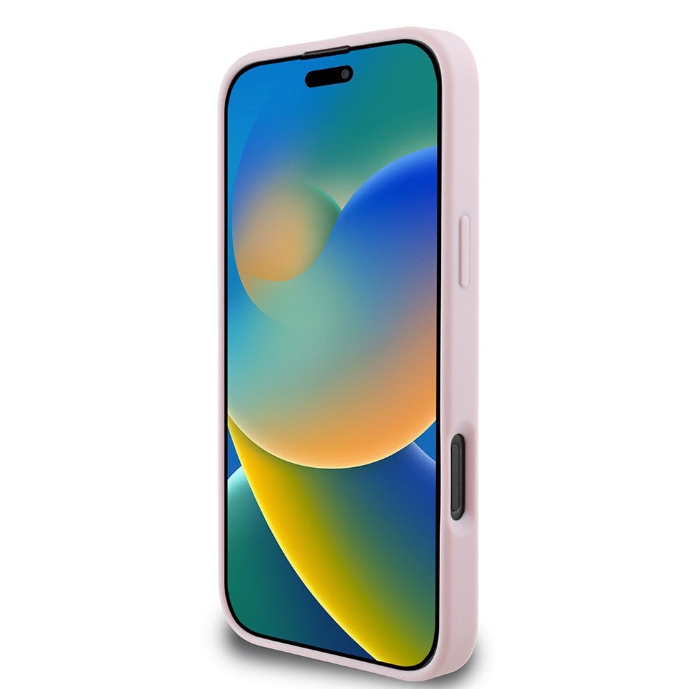 Apple iPhone 16 Pro Kılıf Guess Orjinal Lisanslı M-safe Şarj Özellikli Yazı Logolu Grained Kapak