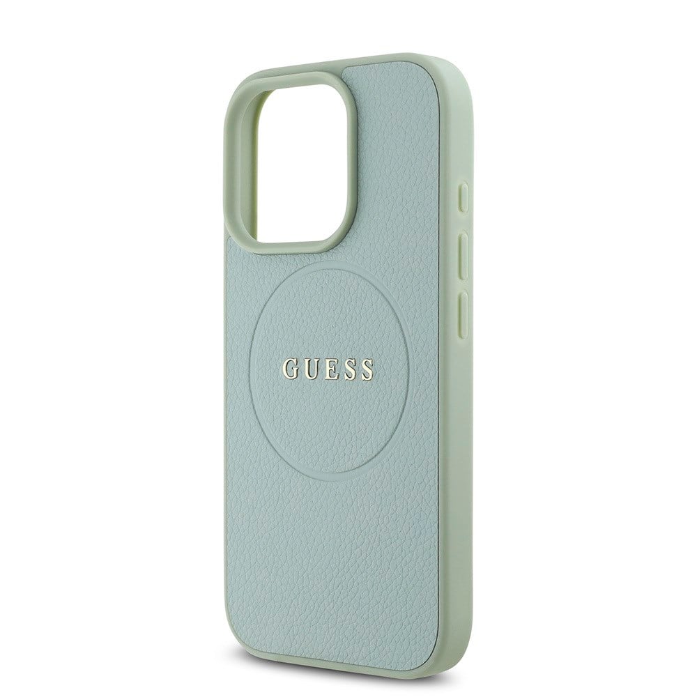 Apple iPhone 16 Pro Kılıf Guess Orjinal Lisanslı M-safe Şarj Özellikli Yazı Logolu Grained Kapak