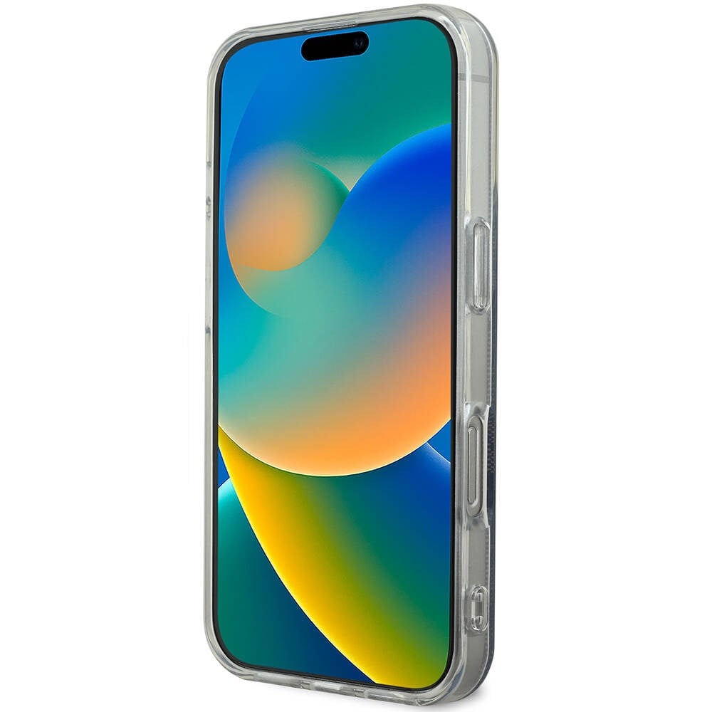 Apple iPhone 16 Pro Kılıf Guess Orjinal Lisanslı M-safe Şarj Özellikli Yazı Logolu 4G Desenli Kapak