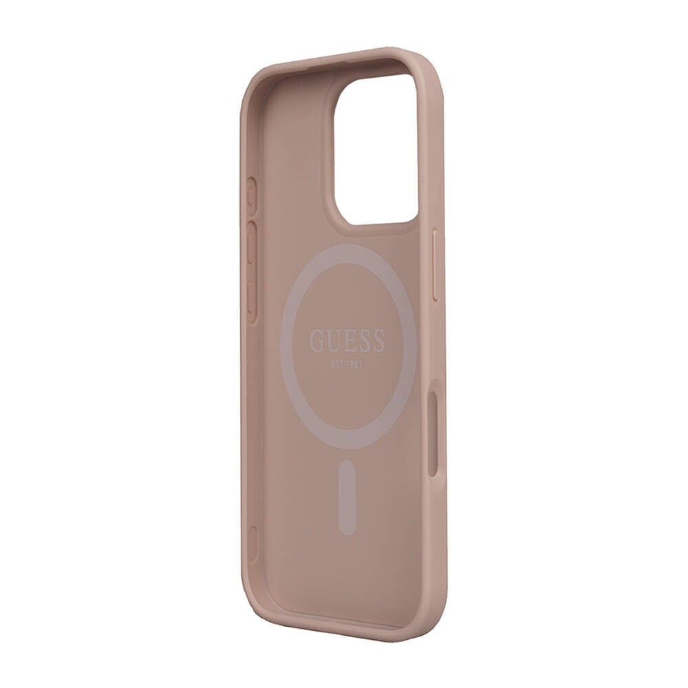 Apple iPhone 16 Pro Kılıf Guess Orjinal Lisanslı M-safe Şarj Özellikli Small 4G Classic Kapak
