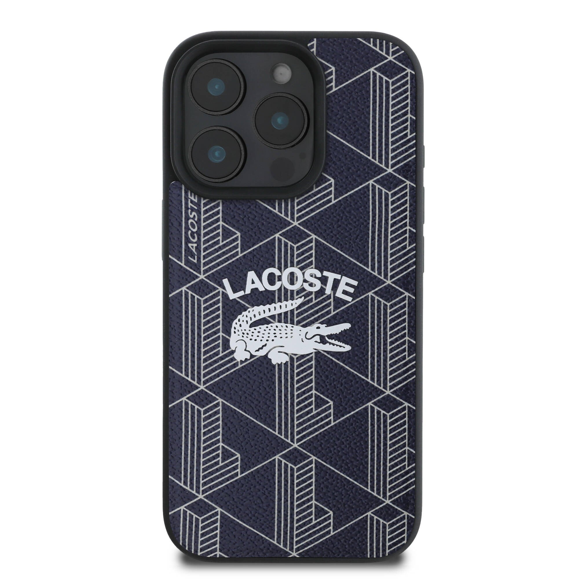 Apple iPhone 16 Pro Kılıf Lacoste Orjinal Lisanslı M-safe Şarj Özellikli Mono Vintage Logo Kapak