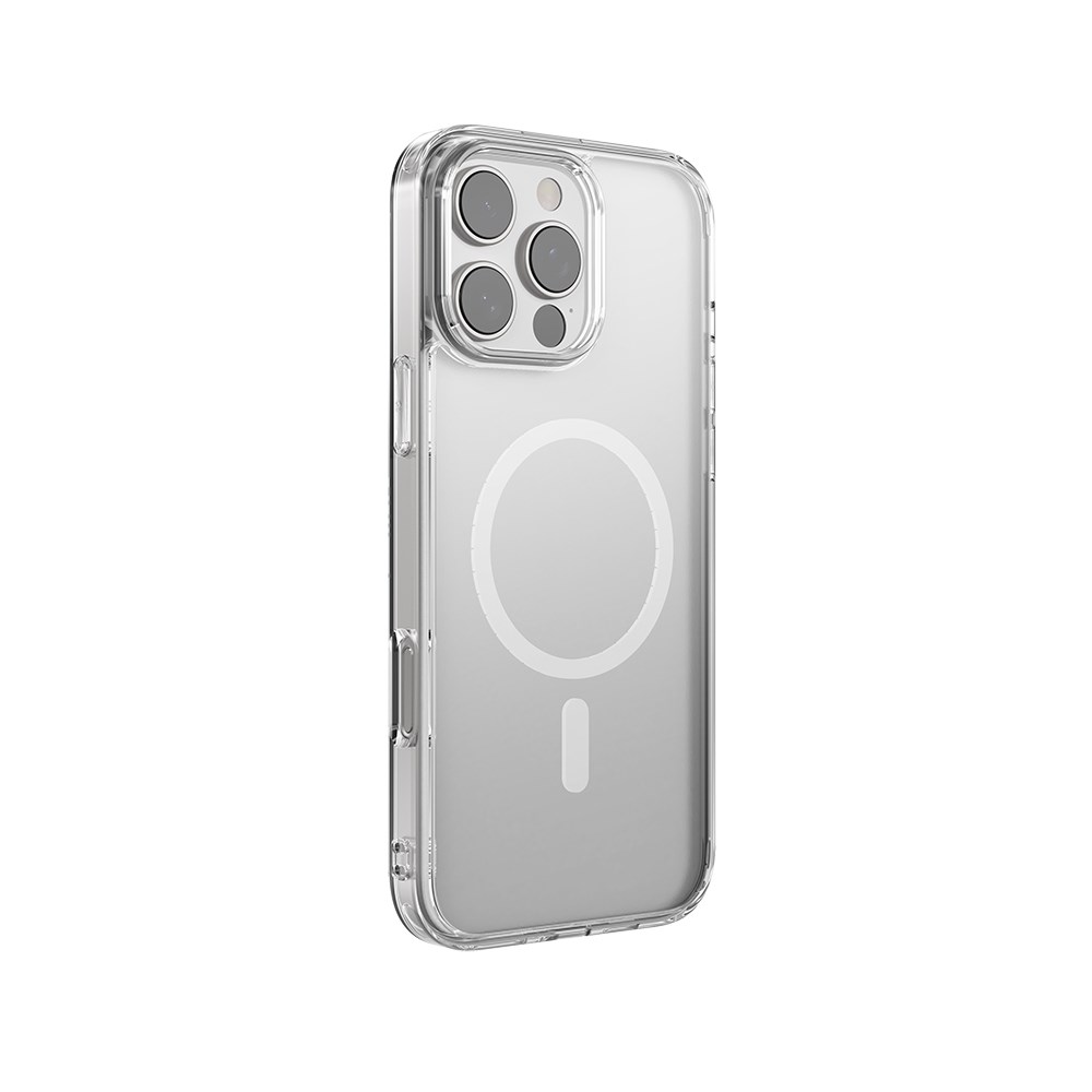 Apple iPhone 16 Pro Kılıf M-safe Şarj Özellikli Raptic Crystal M-safe Serisi Şeffaf Kapak