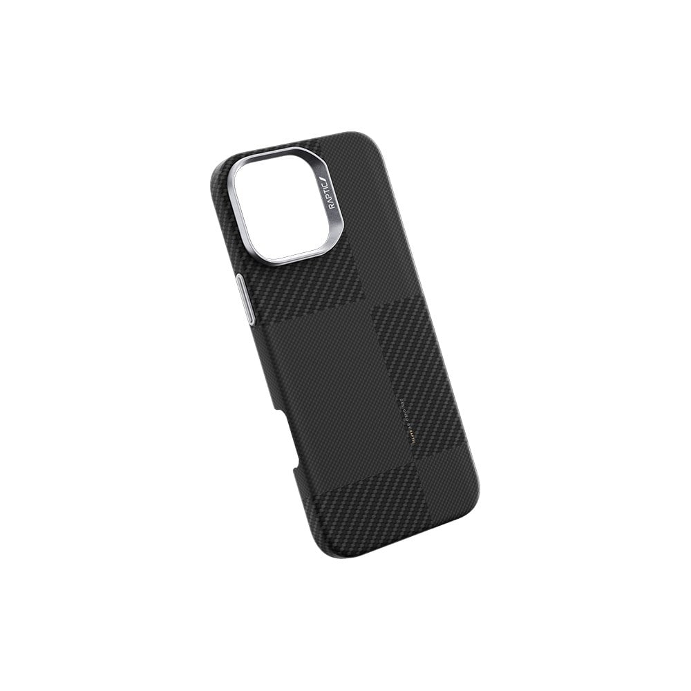 Apple iPhone 16 Pro Kılıf M-safe Şarj Özellikli 600D Metal Kamera Çerçeveli Raptic Aramid Fiber Croxx Mondrian Serisi Kapak