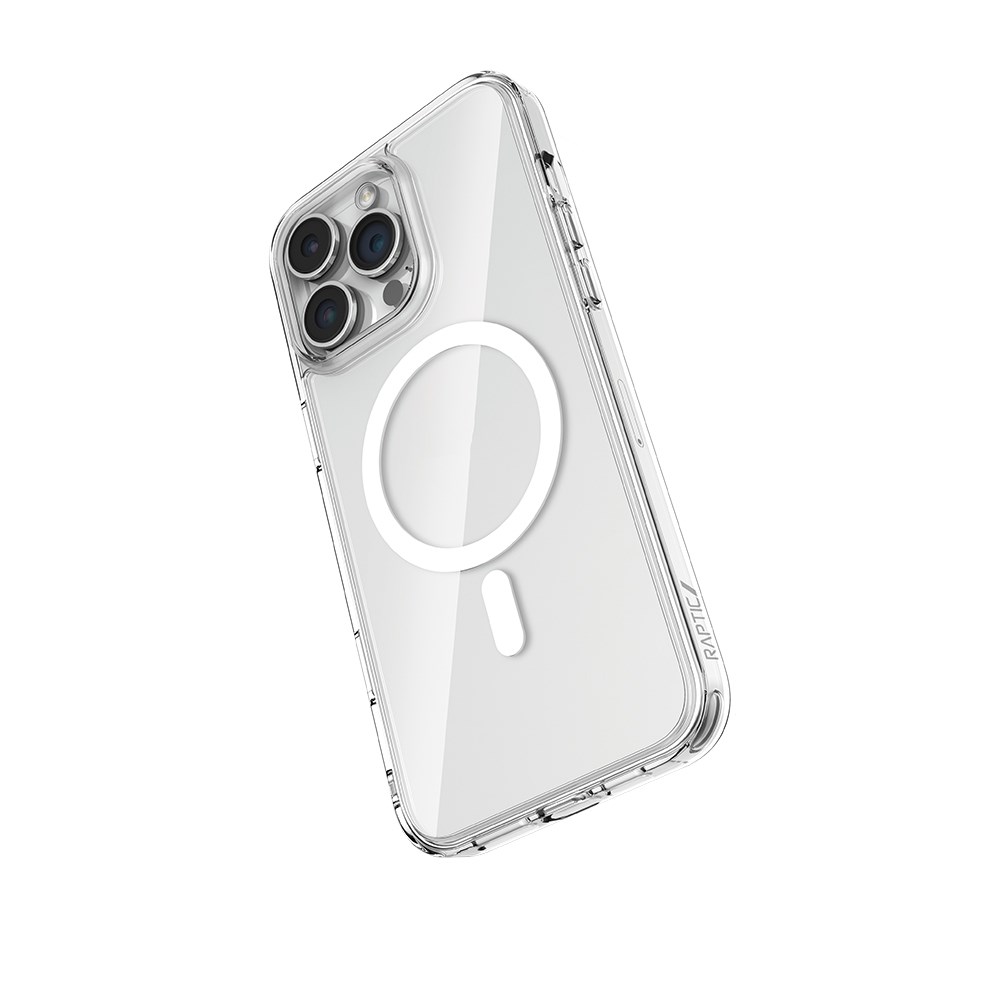 Apple iPhone 16 Pro Kılıf M-safe Şarj Özellikli Raptic Crystal M-safe Serisi Şeffaf Kapak