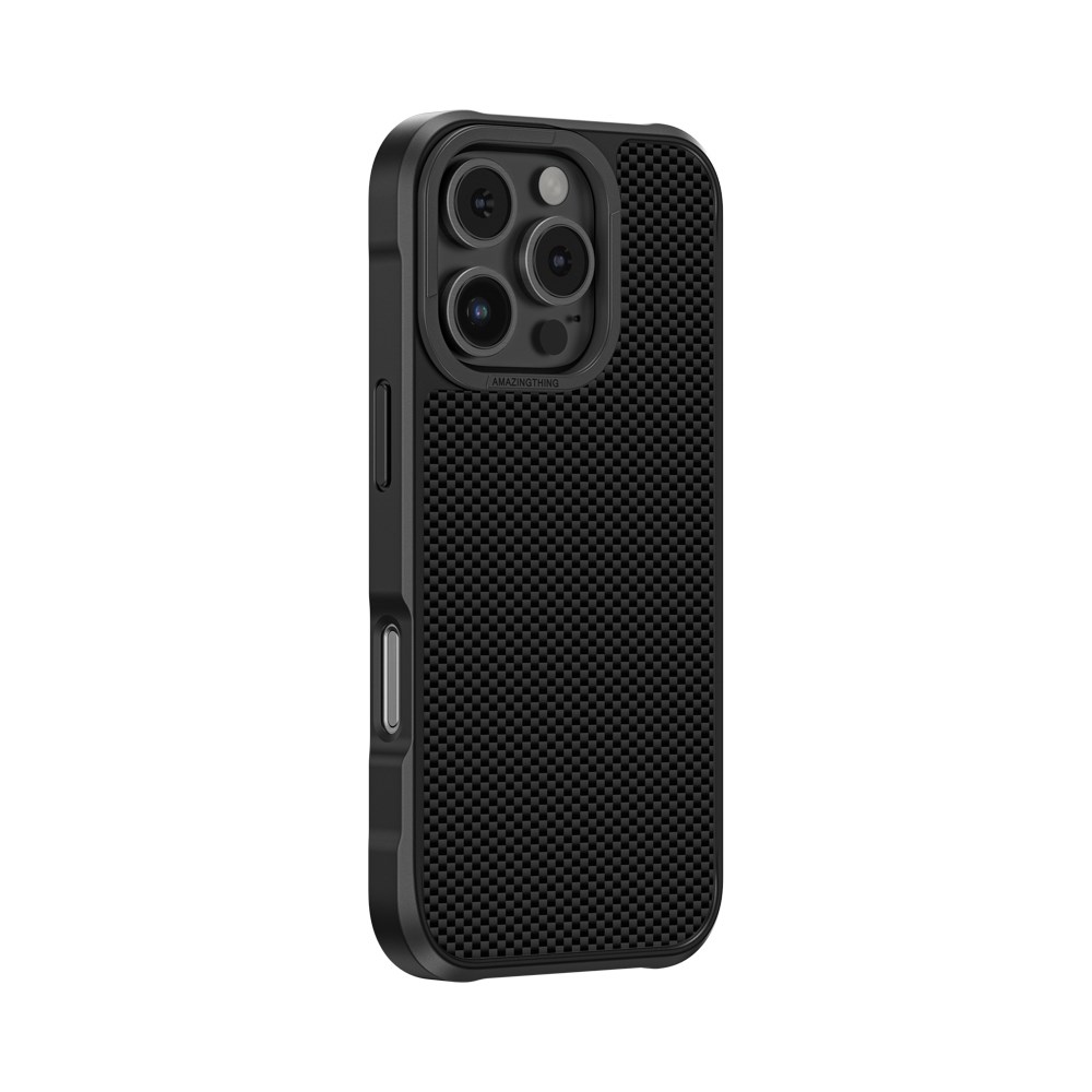 Apple iPhone 16 Pro Kılıf M-safe Şarj Özellikli 600D Aramid Fiber Amazingthing Titan Max Serisi Kapak