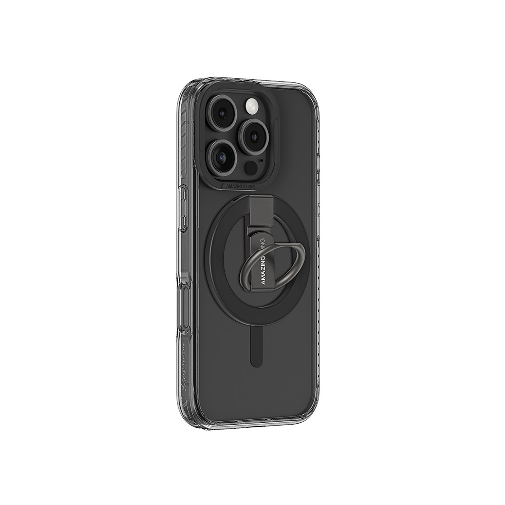 Apple iPhone 16 Pro Kılıf M-safe Şarj Özellikli Yüzük Standlı Amazingthing Titan Pro Serisi Kapak