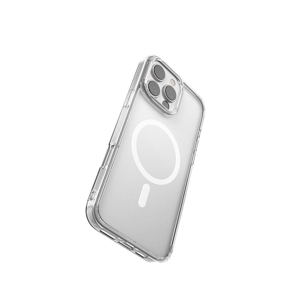 Apple iPhone 16 Pro Kılıf M-safe Şarj Özellikli Raptic Crystal M-safe Serisi Şeffaf Kapak