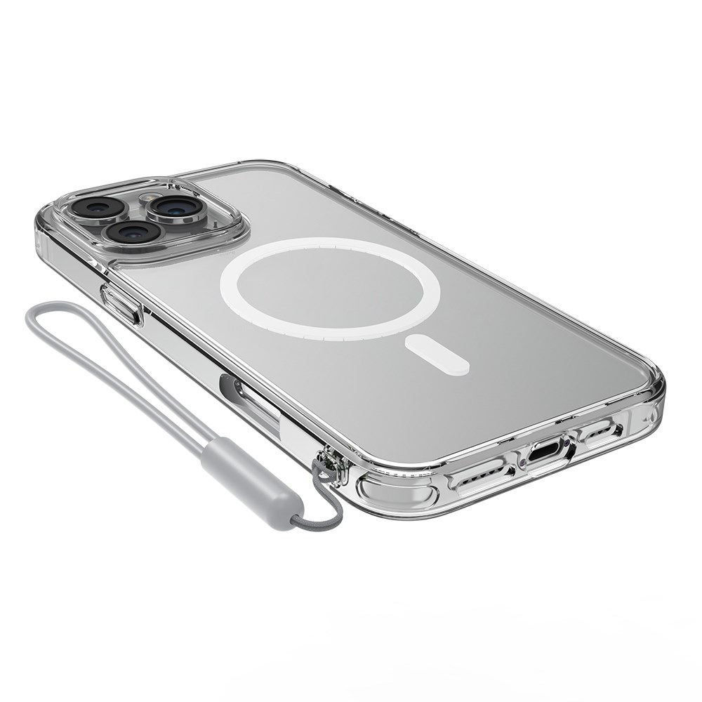 Apple iPhone 16 Pro Kılıf M-safe Şarj Özellikli Raptic Crystal M-safe Serisi Şeffaf Kapak