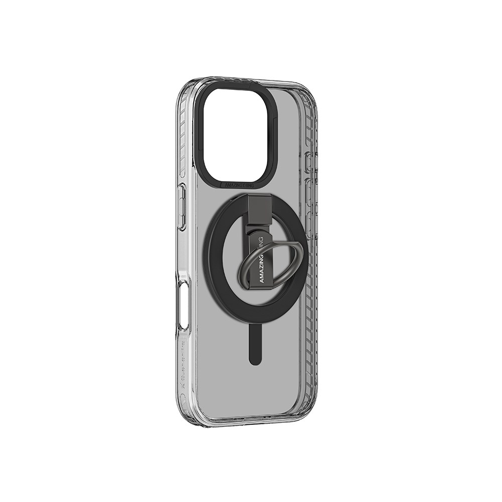 Apple iPhone 16 Pro Kılıf M-safe Şarj Özellikli Yüzük Standlı Amazingthing Titan Pro Serisi Kapak
