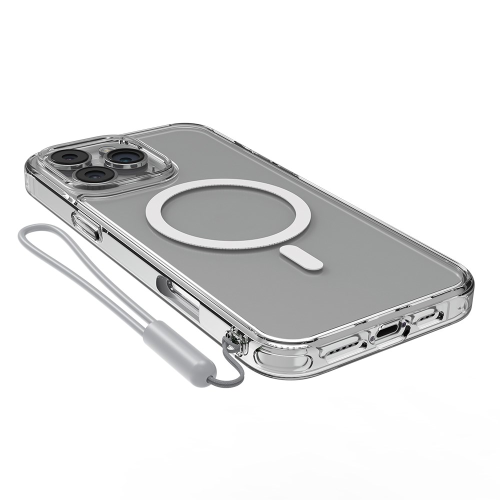 Apple iPhone 16 Pro Kılıf M-safe Şarj Özellikli Raptic Crystal M-safe Serisi Şeffaf Kapak