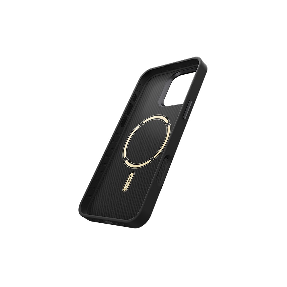 Apple iPhone 16 Pro Kılıf M-safe Şarj Özellikli 600D Metal Kamera Çerçeveli Raptic Aramid Fiber Serisi Kapak