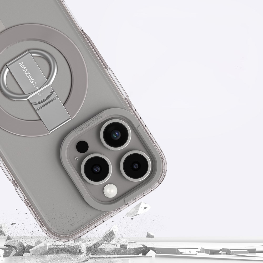 Apple iPhone 16 Pro Kılıf M-safe Şarj Özellikli Yüzük Standlı Amazingthing Titan Pro Serisi Kapak