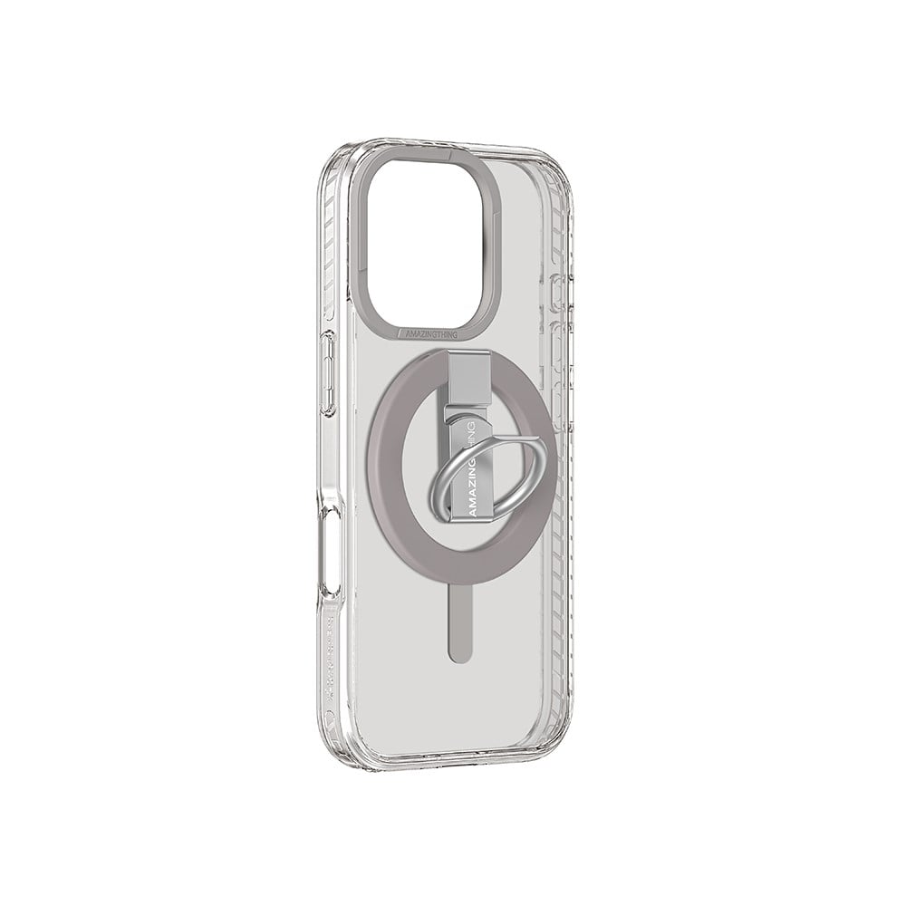 Apple iPhone 16 Pro Kılıf M-safe Şarj Özellikli Yüzük Standlı Amazingthing Titan Pro Serisi Kapak