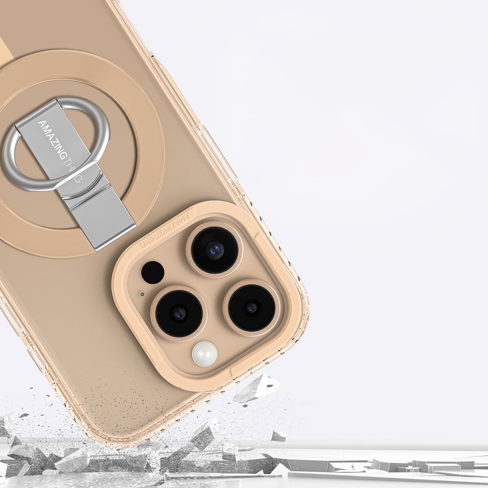 Apple iPhone 16 Pro Kılıf M-safe Şarj Özellikli Yüzük Standlı Amazingthing Titan Pro Serisi Kapak