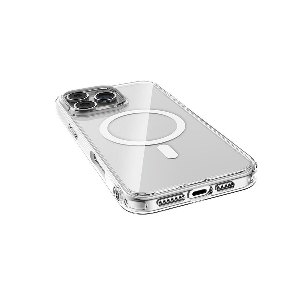 Apple iPhone 16 Pro Kılıf M-safe Şarj Özellikli Raptic Crystal M-safe Serisi Şeffaf Kapak