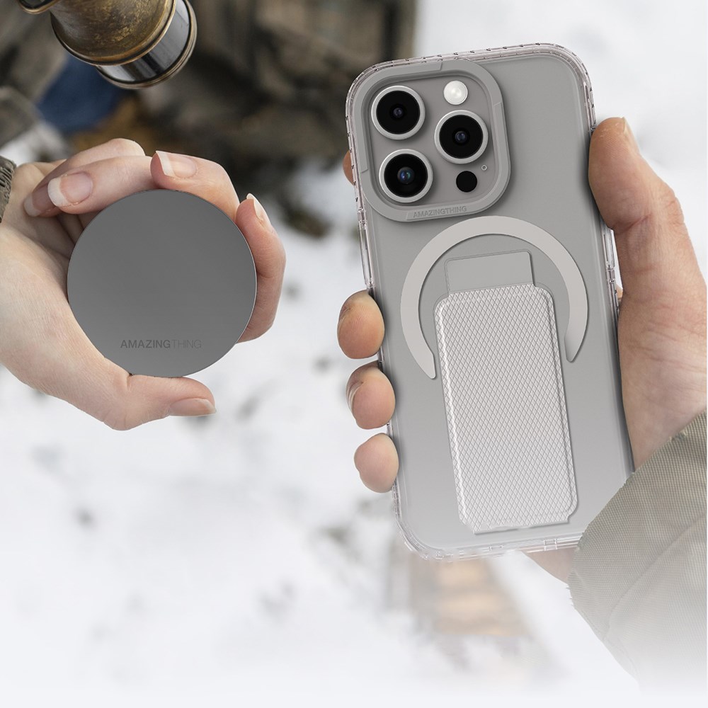 Apple iPhone 16 Pro Kılıf M-safe Şarj Özellikli Standlı Amazingthing Titan Pro Plus Kapak