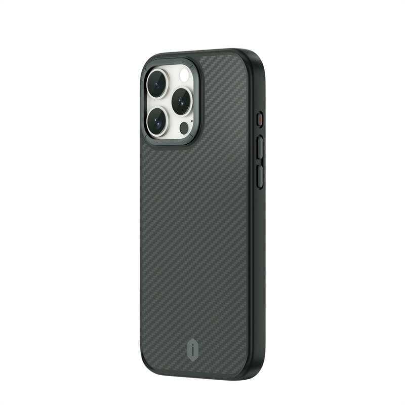 Apple iPhone 16 Pro Kılıf Wiwu DCC-205 M-safe Şarj Özellikli Aramid Fiber Tasarım Kapak