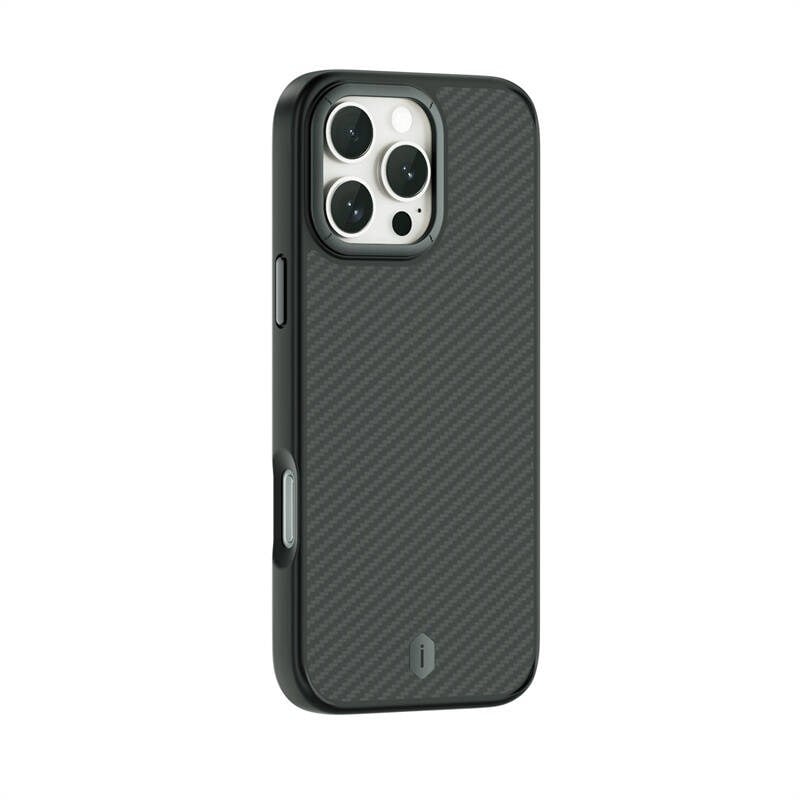 Apple iPhone 16 Pro Kılıf Wiwu DCC-205 M-safe Şarj Özellikli Aramid Fiber Tasarım Kapak
