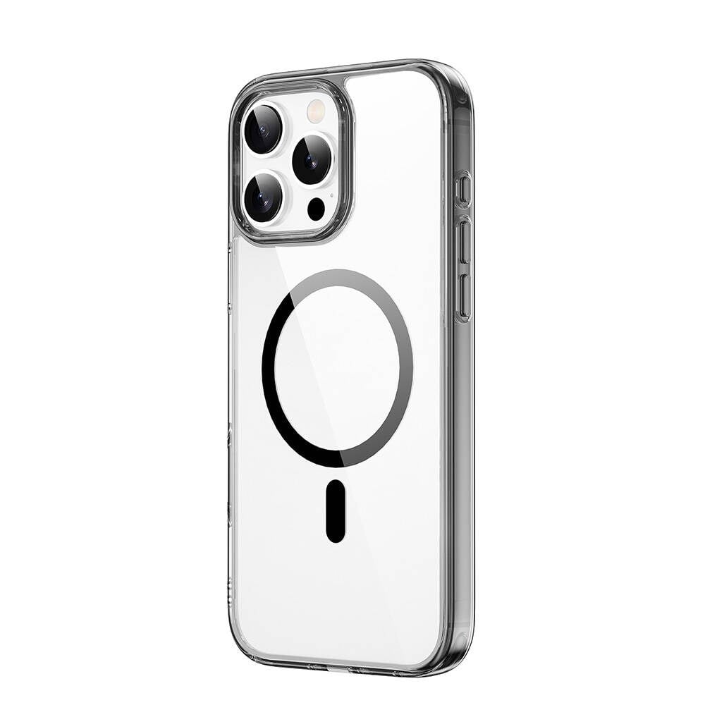Apple iPhone 16 Pro Kılıf Wiwu MCC-101 iShield Pro Serisi M-safe Şarj Özellikli Crystal Sert PC Kapak