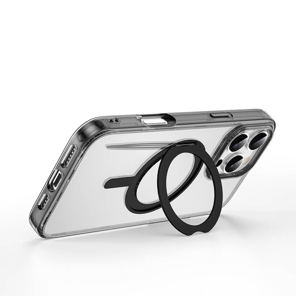 Apple iPhone 16 Pro Kılıf Wiwu MCC-201 iShield Ultra Serisi M-safe Şarj Özellikli Standlı Crystal Sert PC Kapak